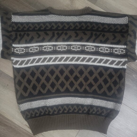 Vintage CLUB INTERNATIONAL Sweater Abstract Geometric Knit Size XL - Picture 4 of 4